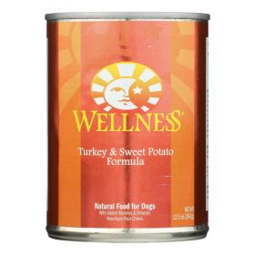 Wellness Pet Products Dog Food - Turkey And Sweet Potato Recipe - Case Of 12 - 12.5 Oz.