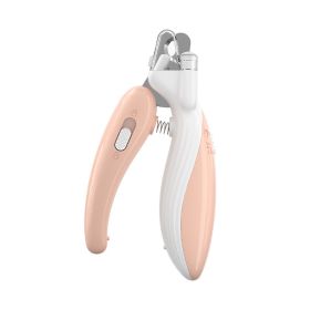 Banana pet nail clippers, cat nail clippers, dog nail clippers, LED blood thread pet products, one package for distribution (Specifications: Little Whale Style - Peach Noodles)