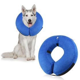 Soft Dog Cone Collar for After Surgery - Inflatable Dog Neck Donut Collar - Elizabethan Collar for Dogs Recovery (colour: CQLQ08 black white dot)