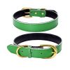 Genuine Leather Dog Collar; Wide Dog Collar; Soft Padded Breathable Adjustable Tactical Waterproof Pet Collar