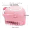 Dog Cat Bath Brush Comb Silicone Rubber Dog Puppy Massage Brush Hair Fur Grooming Cleaning Brush Soft Shampoo Dispenser