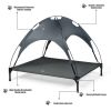 Portable Elevated Outdoor Pet Bed with Removable Canopy Shade